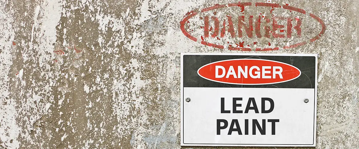 Lead-Based Paint Dangers With Danger Sign on Wall